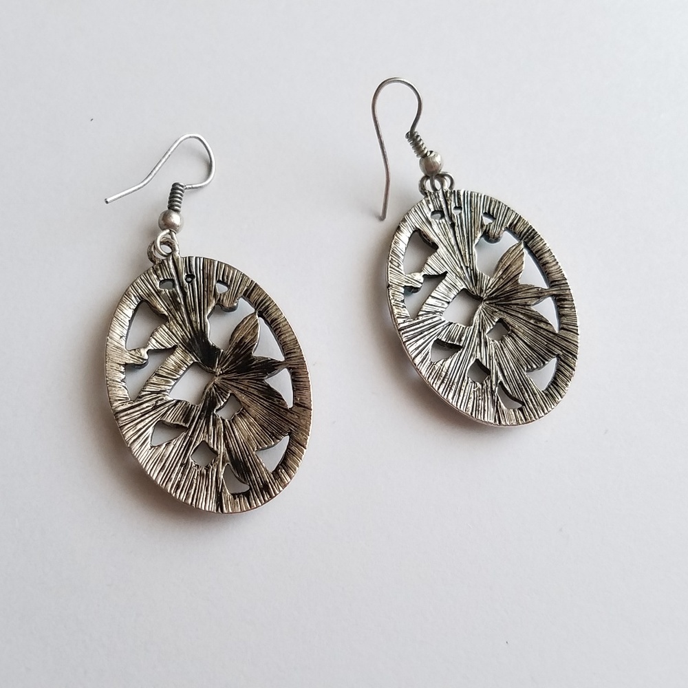 Earrings | Color: Silver/Turquoise - Picture 4 of 4